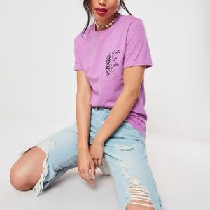 🌷SOLD♥️Purple missguided graphic t shirt